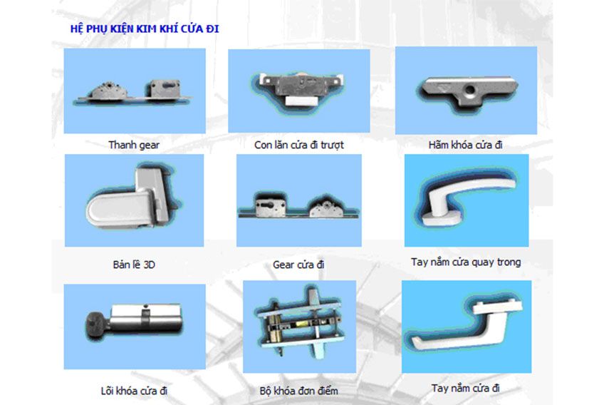 Hình ảnh các phụ kiện kim khi đi kèm sản phẩm