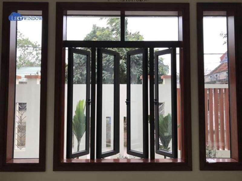 Cửa sổ 4 cánh mở quay