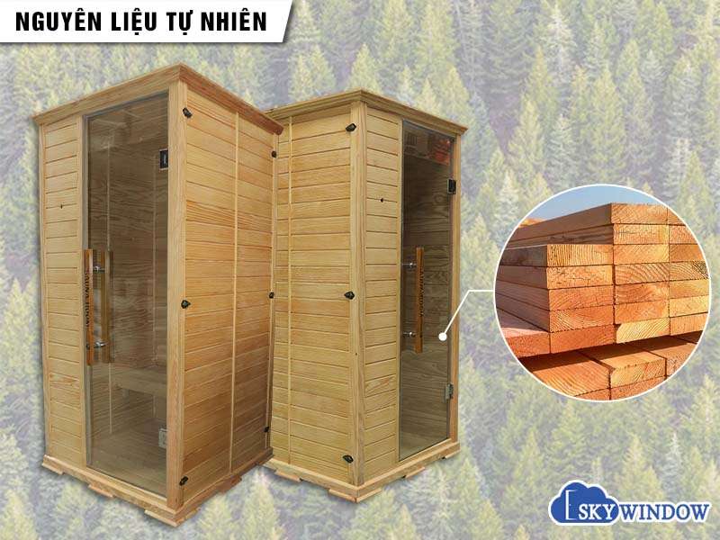 đặc điểm phòng xông khô đóng sẵn gỗ thông Phần Lan 3.6kW