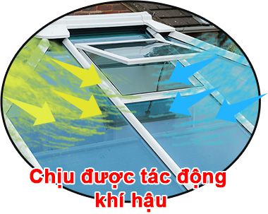 mái che hệ nhôm có thể chịu được tác động của khí hậu