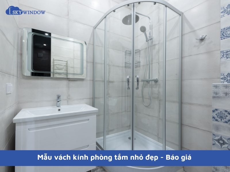 vách kính phòng tắm nhỏ